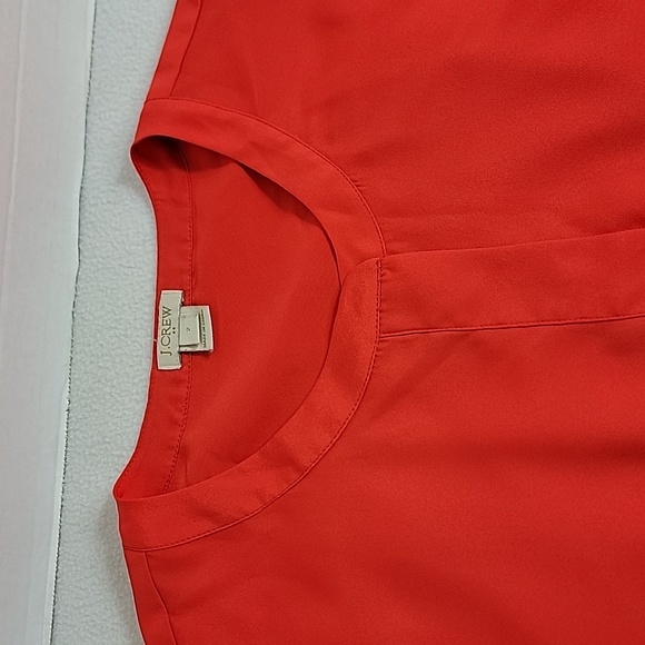 J. Crew Women's Red 1/2 Button Sleeveless Top, 2 - Picture 4 of 7